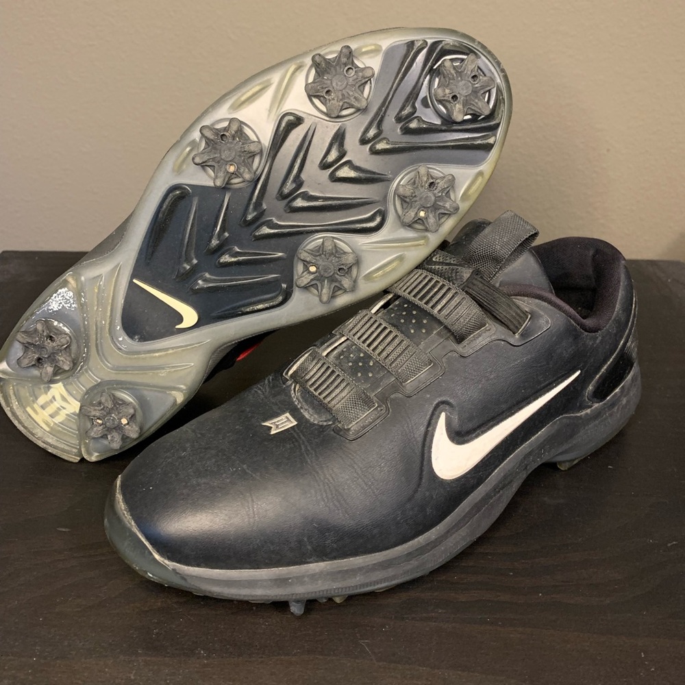 Nike Tiger Woods TW71 Fast Fit Mens Golf Shoes Size 8 Black CD6300-001
